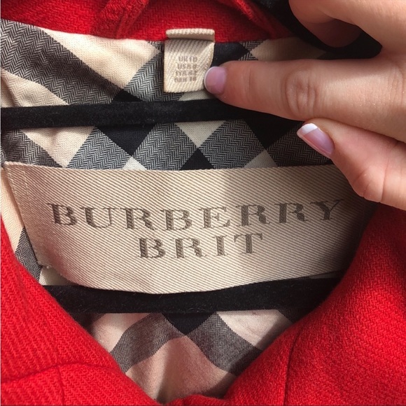 Burberry Brit red wool coat - Picture 4 of 11